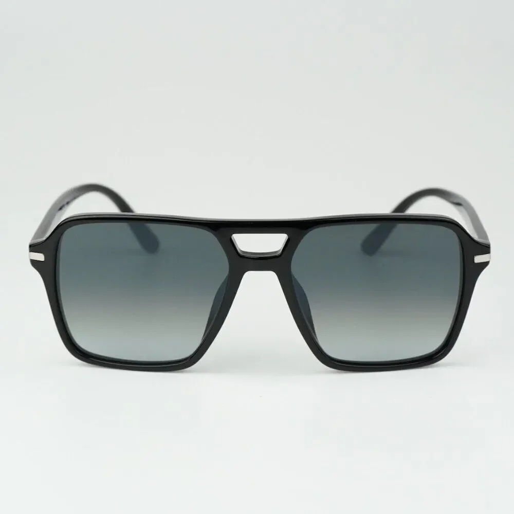 NEW Prada PR20YS 1AB06T Black Grey Unisex Pilot Sunglasses PR 20YS